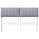 vidaXL Kárpitozott fejtámla Világosszürke 120 cm Tömör fenyőfa