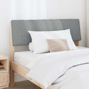 vidaXL Kárpitozott fejtámla Világosszürke 100 cm Tömör fenyőfa