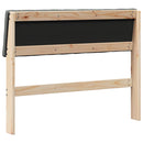 vidaXL Kárpitozott fejtámla Sötétszürke 100 cm Tömör fenyőfa