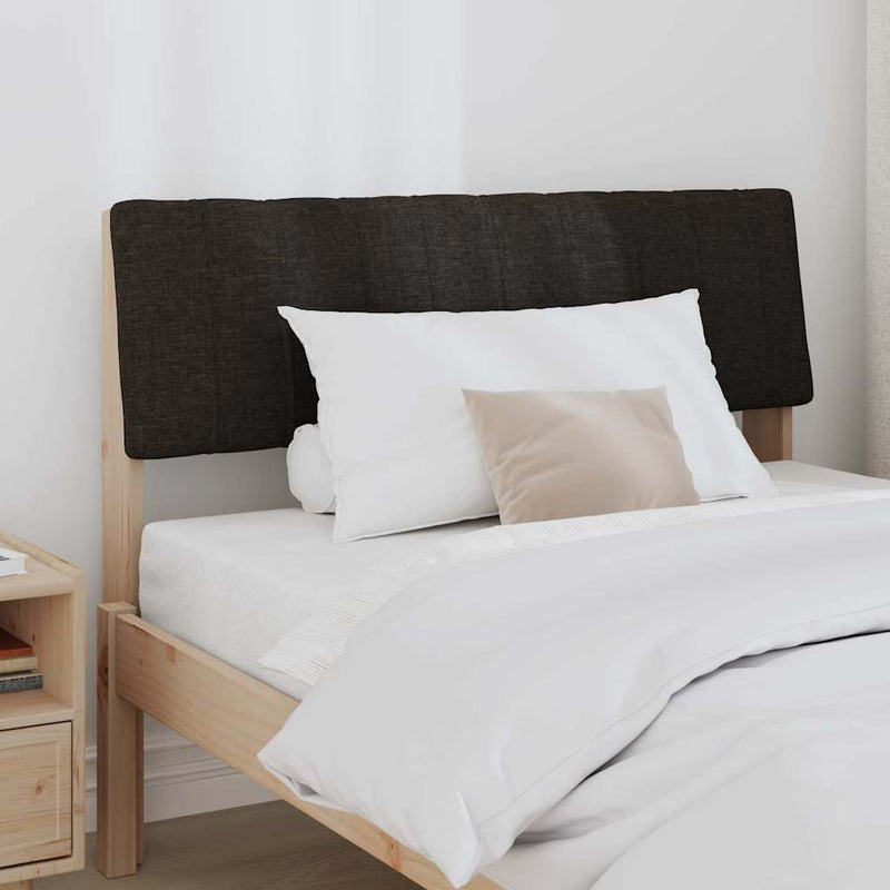 vidaXL Kárpitozott fejtámla Fekete 100 cm Tömör fenyőfa