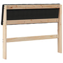 vidaXL Kárpitozott fejtámla Fekete 100 cm Tömör fenyőfa