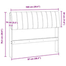 vidaXL Kárpitozott fejtámla Fekete 100 cm Tömör fenyőfa
