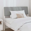 vidaXL Kárpitozott fejtámla Világosszürke 100 cm Tömör fenyőfa