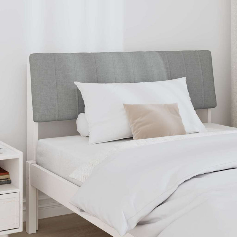 vidaXL Kárpitozott fejtámla Világosszürke 100 cm Tömör fenyőfa