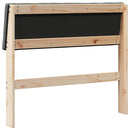 vidaXL Kárpitozott fejtámla Sötétszürke 90 cm Tömör fenyőfa