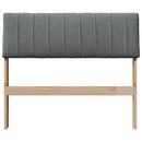 vidaXL Kárpitozott fejtámla Sötétszürke 90 cm Tömör fenyőfa