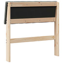 vidaXL Kárpitozott fejtámla Sötétszürke 80 cm Tömör fenyőfa