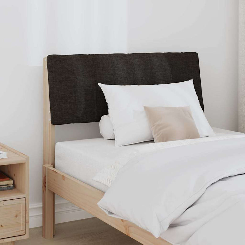 vidaXL Kárpitozott fejtámla Fekete 80 cm Tömör fenyőfa