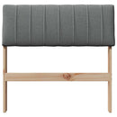 vidaXL Kárpitozott fejtámla Sötétszürke 75 cm Tömör fenyőfa