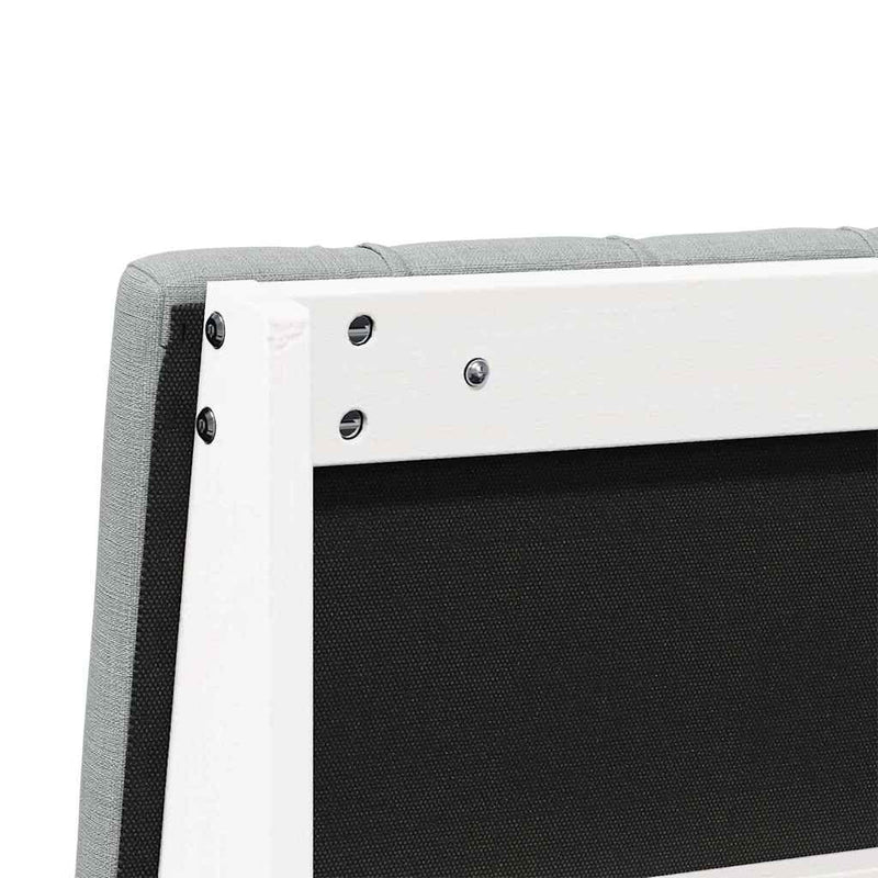 vidaXL Kárpitozott fejtámla Világosszürke 75 cm Tömör fenyőfa