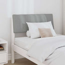 vidaXL Kárpitozott fejtámla Világosszürke 75 cm Tömör fenyőfa