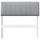 vidaXL Kárpitozott fejtámla Világosszürke 75 cm Tömör fenyőfa