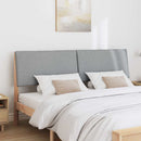 vidaXL Kárpitozott fejtámla Világosszürke 200 cm Tömör fenyőfa