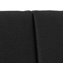 vidaXL Kárpitozott fejtámla Fekete 180 cm Tömör fenyőfa