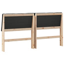 vidaXL Kárpitozott fejtámla Fekete 180 cm Tömör fenyőfa