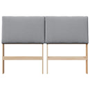 vidaXL Kárpitozott fejtámla Világosszürke 150 cm Tömör fenyőfa