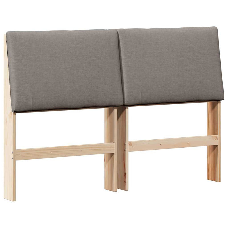 vidaXL Kárpitozott fejtámla Tópszínű 150 cm Tömör fenyőfa