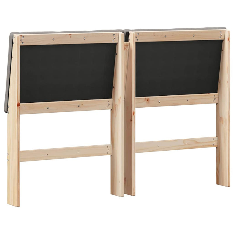 vidaXL Kárpitozott fejtámla Tópszínű 150 cm Tömör fenyőfa