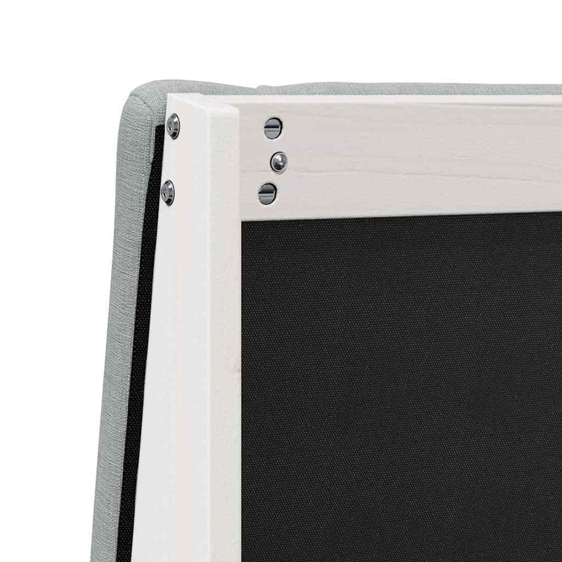 vidaXL Kárpitozott fejtámla Világosszürke 150 cm Tömör fenyőfa