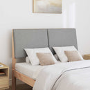 vidaXL Kárpitozott fejtámla Világosszürke 135 cm Tömör fenyőfa