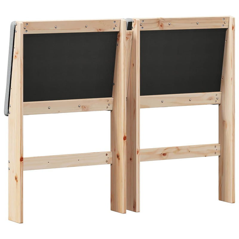 vidaXL Kárpitozott fejtámla Világosszürke 135 cm Tömör fenyőfa