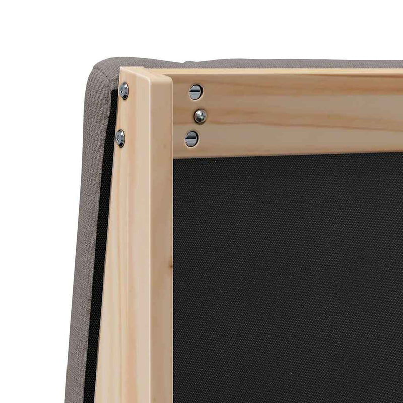 vidaXL Kárpitozott fejtámla Tópszínű 135 cm Tömör fenyőfa