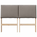 vidaXL Kárpitozott fejtámla Tópszínű 135 cm Tömör fenyőfa