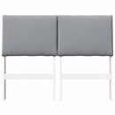 vidaXL Kárpitozott fejtámla Világosszürke 135 cm Tömör fenyőfa