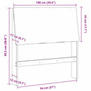 vidaXL Kárpitozott fejtámla Fekete 100 cm Tömör fenyőfa