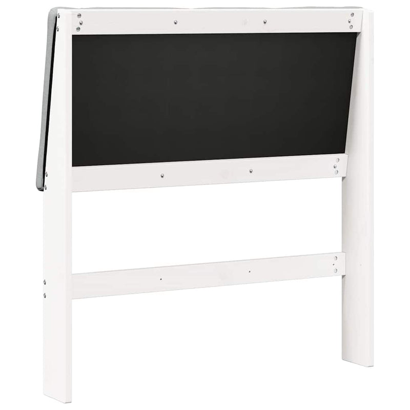 vidaXL Kárpitozott fejtámla Világosszürke 100 cm Tömör fenyőfa