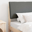 vidaXL Kárpitozott fejtámla Sötétszürke 90 cm Tömör fenyőfa