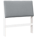 vidaXL Kárpitozott fejtámla Világosszürke 90 cm Tömör fenyőfa