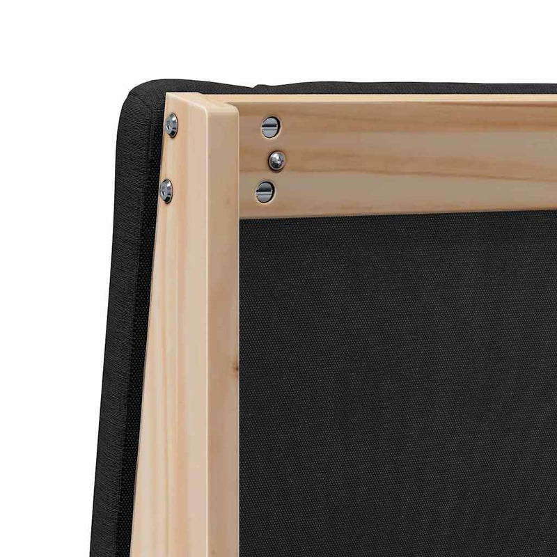 vidaXL Kárpitozott fejtámla Fekete 80 cm Tömör fenyőfa