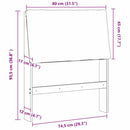 vidaXL Kárpitozott fejtámla Tópszínű 80 cm Tömör fenyőfa