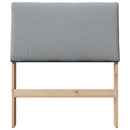 vidaXL Kárpitozott fejtámla Világosszürke 75 cm Tömör fenyőfa