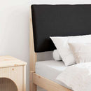 vidaXL Kárpitozott fejtámla Fekete 75 cm Tömör fenyőfa