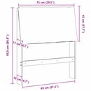 vidaXL Kárpitozott fejtámla Tópszínű 75 cm Tömör fenyőfa