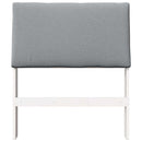 vidaXL Kárpitozott fejtámla Világosszürke 75 cm Tömör fenyőfa