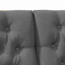 vidaXL Kárpitozott fejtámla Sötétszürke 200 cm Tömör fenyőfa