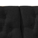 vidaXL Kárpitozott fejtámla Fekete 200 cm Tömör fenyőfa