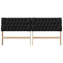 vidaXL Kárpitozott fejtámla Fekete 200 cm Tömör fenyőfa