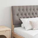 vidaXL Kárpitozott fejtámla Tópszínű 200 cm Tömör fenyőfa