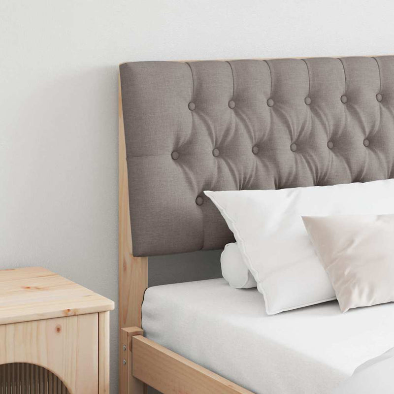 vidaXL Kárpitozott fejtámla Tópszínű 200 cm Tömör fenyőfa