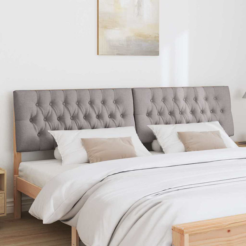 vidaXL Kárpitozott fejtámla Tópszínű 200 cm Tömör fenyőfa