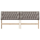 vidaXL Kárpitozott fejtámla Tópszínű 200 cm Tömör fenyőfa