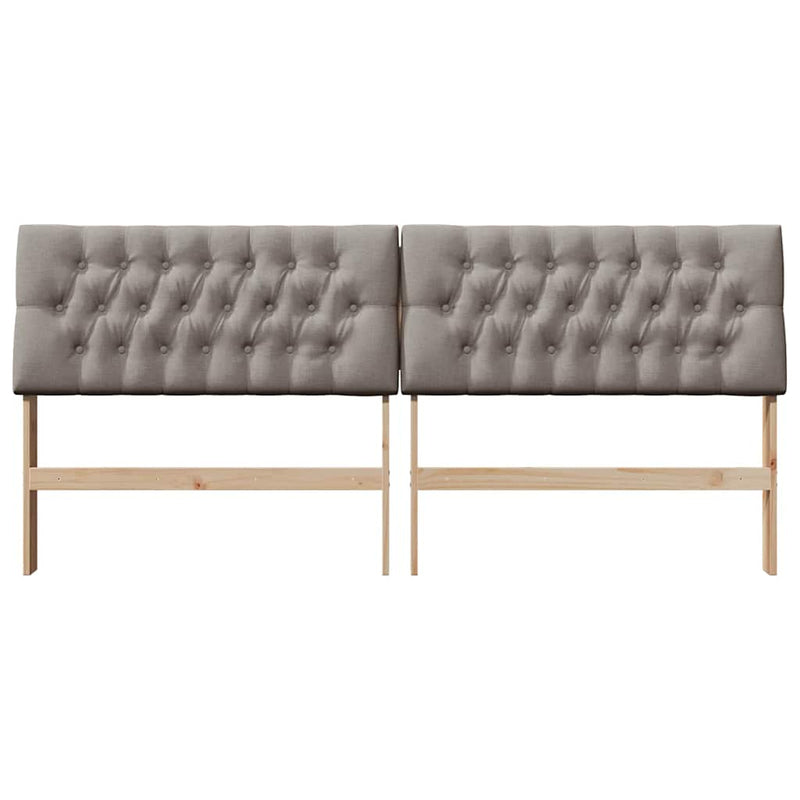 vidaXL Kárpitozott fejtámla Tópszínű 200 cm Tömör fenyőfa