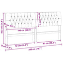 vidaXL Kárpitozott fejtámla Tópszínű 200 cm Tömör fenyőfa