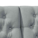 vidaXL Kárpitozott fejtámla Világosszürke 200 cm Tömör fenyőfa