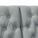 vidaXL Kárpitozott fejtámla Világosszürke 180 cm Tömör fenyőfa