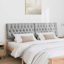 vidaXL Kárpitozott fejtámla Világosszürke 180 cm Tömör fenyőfa